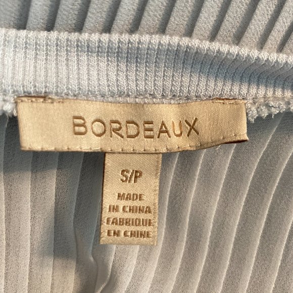 Anthropologie Bordeaux Semi Sheer Pleated Dress/Slip Lining - Picture 8 of 9